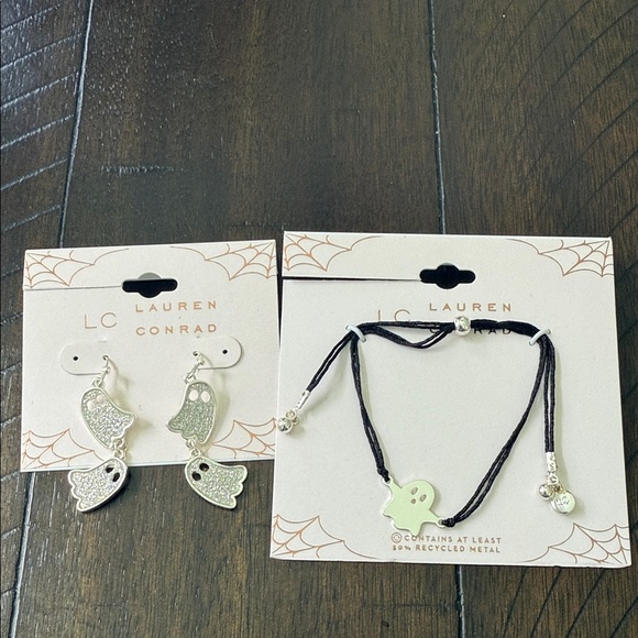 LC Lauren Conrad Silver Ghost Jewelry Set - Picture 1 of 7